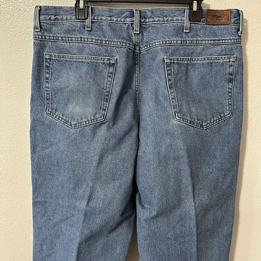 LL Bean Jeans 40x30 Double L Relaxed‎ Fit Flannel Lined Cotton Cold Weather Work